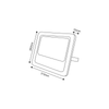 ^SOLAR SMD LED FLOOD LIGHT 100W 6000K IP66 120° Ra70