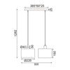 ^ΚΡΕΜΑΣΤΟ Φ/Σ 2ΧΕ27 CHIOS ΚΡΕΜ ΥΦΑΣΜΑ+ΞΥΛΟ 50X22XH130CM