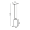^ΚΡΕΜΑΣΤΟ Φ/Σ LED 11W 3000K 1044LM ΛΕΥΚΟ ΜΕΤΑΛΛΙΚΟ 18X11XH136CM SYMETRIA