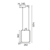^ΚΡΕΜΑΣΤΟ Φ/Σ LED 15W 3000K 1390LM ΛΕΥΚΟ ΜΕΤΑΛΛΙΚΟ 26X14XH142CM SYMETRIA