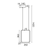 ^ΚΡΕΜΑΣΤΟ Φ/Σ LED 15W 3000K 1390LM ΛΕΥΚΟ ΜΕΤΑΛΛΙΚΟ 26X14XH142CM SYMETRIA