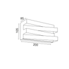 ^ΕΠΙΤΟΙΧΟ Φ/Σ LED 12W 3000K 960LM ΣΚΟΥΡΟ ΧΡΥΣΟ ΜΕΤ/ΚΟ 20X11X9CM MILANO