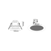LED SPOT IP65 WHITE ROUND 8W 4.000K 230V AC 650Lm 120° Ra80