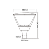 LED URBAN LUMINAIRE VIVIDO 40W 3000K 230V 4800LM 5YRS GUARANTEE