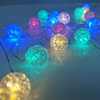 'BALLS', 20 LED  ΛΑΜΠ. ΧΑΛΚΟΥ, RGBY,  ΑΣΗΜΙ. ΚΑΛ. & ΜΠΑΤ. 2xAA, IP20, 2M+10CM, 1.2W