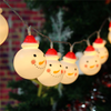 'PLASTIC SNOWMAN', 10 LED ΛΑΜΠΑΚΙΑ ΣΕΙΡΑ ΜΠΑΤΑΡΙΕΣ (2xAA), WW, IP20, 135+30cm, ΔΙΑΦ. ΚΑΛ. ΤΡΟΦ.