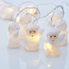 'SILICONE SANTA', 10 LED ΛΑΜΠΑΚΙΑ ΣΕΙΡΑ ΜΠΑΤΑΡΙΕΣ (2xAA), WW, IP20, 135+30cm, ΔΙΑΦ. ΚΑΛ. ΤΡΟΦ.