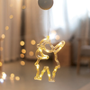 'WINDOW PLASTIC SANTA' 10 LED ΛΑΜΠΑΚΙΑ  WW ΜΠΑΤ. (3ΧΑΑΑ) IP20 13X20.5CM