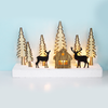^ 'PLYWOOD CHRISTMAS TREE 3' 10 LED WW Λ/ΚΙΑ ΜΠ/ΡΙΕΣ (2AA) IP20 26X7.5X16CM