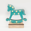 ^ 'WOODEN BLUE HORSE', 10 MINI LED ΛΑΜΠ. ΜΠΑΤ. (2xAA), WW,IP20, 17X4.5X16CM