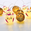 ^ 'PLASTIC BALL OWL', 10 LED ΛΑΜΠΑΚΙΑ ΣΕΙΡΑ ΜΠΑΤΑΡΙΕΣ (3xAA), WW, IP20, 135+30cm, ΔΙΑΦ. ΚΑΛ. ΤΡΟΦ.