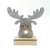 ^ 'WOODEN GREY REINDEER HEAD', 1 MINI LED ΛΑΜΠ. ΜΠΑΤ. (2xAA), WW,IP20, 18X4.5X16CM