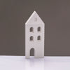 ^WOODEN DECORATIVE WHITE HOUSE  ΜΟΤΙΦ 7*2*18cm^