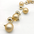 ^ '40 SILVER-CHROME BALLS' 80 CLUSTER MINI LED ΣΕΙΡΑ, WW, ΑΣΗΜ. ΚΑΛΩΔ. ΧΑΛΚ, ΜΠΑΤ.(3ΑΑ)IP20 30cm+2m