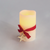 ^ 'RED RIBBON WAX CANDLE', 1  LED ΛΑΜΠ. ΜΠΑΤ. (2xAA), WW,IP20, φ7.5x12.5cm