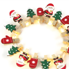 ^ 'SANTA & TREES' 16 MINI LED ΛΑΜΠ. ΣΕΙΡΑ, WW, ΑΣΗΜΙ ΚΑΛ. ΧΑΛΚ., MΠΑΤ. (2ΑΑ),IP20, 150+30CM ΔΙΑΦ ΚΑΛ