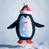 'PENGUIN DECORATION', 40 LED, ΜΕΤΑΛΛΙΚΟ+ΠΑΝΙΝΟ, ΜΠΑΤ. (3xAA), TIMER, CW,IP44, 66x32x72cm, Φ22x32cm