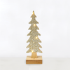 ^ 'WOODEN XMAS TREE', 4 ΜΙΝΙ LED ΛΑΜΠ. WW ΜΠΑΤ. (2XAAA) ΑΣΗΜΙ ΚΑΛ. ΧΑΛΚΟΥ IP20 Φ9.5Χ30.5CM