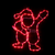 ^ 'SANTA' 72 LED ΣΧΕΔΙΟ 3m ΜΟΝΟΚΑΝΑΛ ΦΩΤΟΣΩΛ RED IP44 41x46cm 1.5m ΚΑΛΩΔ