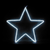 ^ 'STAR' 200 NEON LED 2m NEON DOUBLE SMD ΦΩΤ., CW ΣΤΑΘ., IP44, 58X54CM, 1.5m ΚΑΛ.