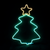 ^ 'CHRISTMAS TREE' 200 NEON LED 2m NEON DOUBLE SMD ΦΩΤ., WW + ΠΡΑΣΙΝΟ ΣΤΑΘ., IP44, 38.5X54CM, 1.5m Κ