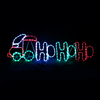 ^ 'TRAIN HO HO HO', 204 LED 8.5m ΜΟΝΟΚ. ΦΩΤΟΣ., ΠΟΛΥΧΡΩΜ., FLASH CONTROL, IP44, 130X40CM, 1.5m ΚΑΛ.
