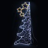 ^ 'HALF XMAS TREE', 252&200LED ΕΠΙΣT ΣΧΕΔ 7mΜΟΝΟΚ. ΦΩΤ+ΛΑΜ ΣΕΙΡ,CW+ΚΙΤΡ ΣΤΑΘ,IP44,750x200CM,1.5m ΤΡ