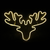 ^ 'REINDEER HEAD' 300 NEON LED 3m NEON DOUBLE SMD ΦΩΤ., WW ΣΤΑΘ., IP44, 60.5X42CM, 1.5m ΚΑΛ.