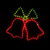 ^ 'DOUBLE BELLS' 108 ΛΑΜΠΑΚ ΣΧΕΔΙΟ 3m ΜΟΝΟΚΑΝΑΛ ΦΩΤΟΣΩΛ GREEN-RED ΜΗΧΑΝΙΣΜΟ FLASH IP44 55x55cm 1.5m