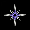 'NORTH STAR' 600 NEON LED 6m DOUBLE SMD ROPE LIGHT, CW+BLUE STEADY,IP44,81Χ81CM,1.5m ΚΑΛ. ΤΡΟΦ.