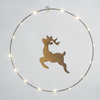 'HANGING CIRCLE REINDEER' 20 MINI LED WW Λ/ΚΙΑ ΜΠ/ΡΙΕΣ (3AA) IP20 Φ30CM (15Χ13CM), 30CM ΔΙΑΦ. ΚΑΛΩ