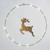 'HANGING CIRCLE REINDEER' 20 MINI LED WW Λ/ΚΙΑ ΜΠ/ΡΙΕΣ (3AA) IP20 Φ30CM (15Χ13CM), 30CM ΔΙΑΦ. ΚΑΛΩ