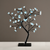 ^ 'TREE WITH FLOWERS OF SILICONE'  36LED ΛΑΜΠΑΚ ΜΕ ΑΝΤΑΠΤΟΡΑ(24V DC)ΜΠΛΕ IP20 45cm 3m ΜΑΥΡΟ ΚΑΛΩΔΙΟ