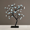 ^ 'TREE WITH FLOWERS OF SILICONE'  36LED ΛΑΜΠΑΚ ΜΕ ΑΝΤΑΠΤΟΡΑ(24V DC)ΜΠΛΕ IP20 45cm 3m ΜΑΥΡΟ ΚΑΛΩΔΙΟ