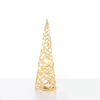 'WHITE & GOLD CONE TREE' 20 MINI WW LED ΛΑΜΠ. ΜΠΑΤ. 3ΧΑΑ,IP20 Φ13X40CM