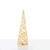 'WHITE & GOLD CONE TREE' 20 MINI WW LED ΛΑΜΠ. ΜΠΑΤ. 3ΧΑΑ,IP20 Φ13X40CM