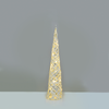 ^ 'WHITE & SILVER CONE TREE' 20 MINI WW LED ΛΑΜΠ. ΜΠΑΤ. 3ΧΑΑ,IP20 Φ13X40CM