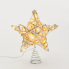 ^ 'WHITE & GOLD CONVEX STAR' 20 MINI WW LED ΛΑΜΠ. ΜΠΑΤ. 3ΧΑΑ,IP20 23x5x20cm