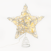 ^ 'WHITE & SILVER CONVEX STAR' 20 MINI WW LED ΛΑΜΠ. ΜΠΑΤ. 3ΧΑΑ,IP20 23x5x20cm