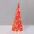 ^ 'RED TINSEL CONE TREE' 20 MINI WW LED ΛΑΜΠ. ΜΠΑΤ. 3ΧΑΑ,IP20 Φ18.5X50cm