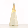 ^ 'SILVER & WHITE SEQUIN CONE TREE' 20 WW LED ΛΑΜΠ. ΜΠΑΤ. 3ΧΑΑ,IP20 Φ20,5Χ60CM