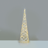 ^ 'WHITE & SILVER CONE TREE' 30 MINI WW LED ΛΑΜΠ. ΜΠΑΤ. 3ΧΑΑ,IP20 Φ17X60CM