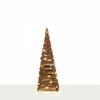 ^ 'NATURAL RATTAN CONE TREE' 30 MINI WW LED ΛΑΜΠ. ΜΠΑΤ. 3ΧΑΑ,IP20 Φ17X50CM