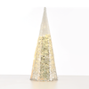 ^ 'SILVER & WHITE SEQUIN CONE TREE' 35 WW LED ΛΑΜΠ. ΜΠΑΤ. 3ΧΑΑ,IP20 Φ27.5X90CM