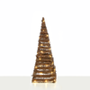^ 'NATURAL RATTAN CONE TREE' 40 MINI WW LED ΛΑΜΠ. ΜΠΑΤ. 3ΧΑΑ,IP20 Φ22X60CM