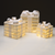 ^ SET 'WHITE GIFT BOX, BURLAP BOW' 75(15+25+35) WW LED  ΜΠΑΤ. 3*3ΑΑ IP20 17,23,28.5CM