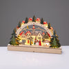 WOODEN XMAS VILLAGE 12 LED ΘΕΡΜΑ ΣΤΑΘΕΡΑ IP20 ΔΙΑΚΟΣΜΗΤΙΚΟ ΜΠΑΤ 2ΧΑΑΑ 38x5x21.5cm