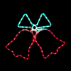 ^ 'DOUBLE BELLS' 72LED ΣΧΕΔΙΟ 3m ΜΟΝΟΚΑΝΑΛ ΦΩΤΟΣΩΛ GREEN-RED ΜΗΧΑΝΙΣΜ FLASH IP44 55x55cm 1.5m ΚΑΛΩΔ