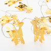 'METAL GOLD STRING LIGHTS' ΤΑΡΑΝΔΟΣ 10 LED ΛΑΜΠΑΚ ΣΕΙΡΑ ΜΠΑΤΑΡ(2xΑΑ) ΘΕΡΜΟ ΛΕΥΚΟ IP20 135+30cm ΔΙΑΦΑ