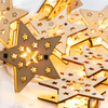 ^ ΥΠΟ ΚΑΤΑΡΓ 'WOODEN CHRISTMAS MOTIFS' ΑΣΤΕΡΙ 10 LED ΛΑΜΠ ΣΕΙΡΑ ΜΠΑΤ(3xAA) & TIMER WW